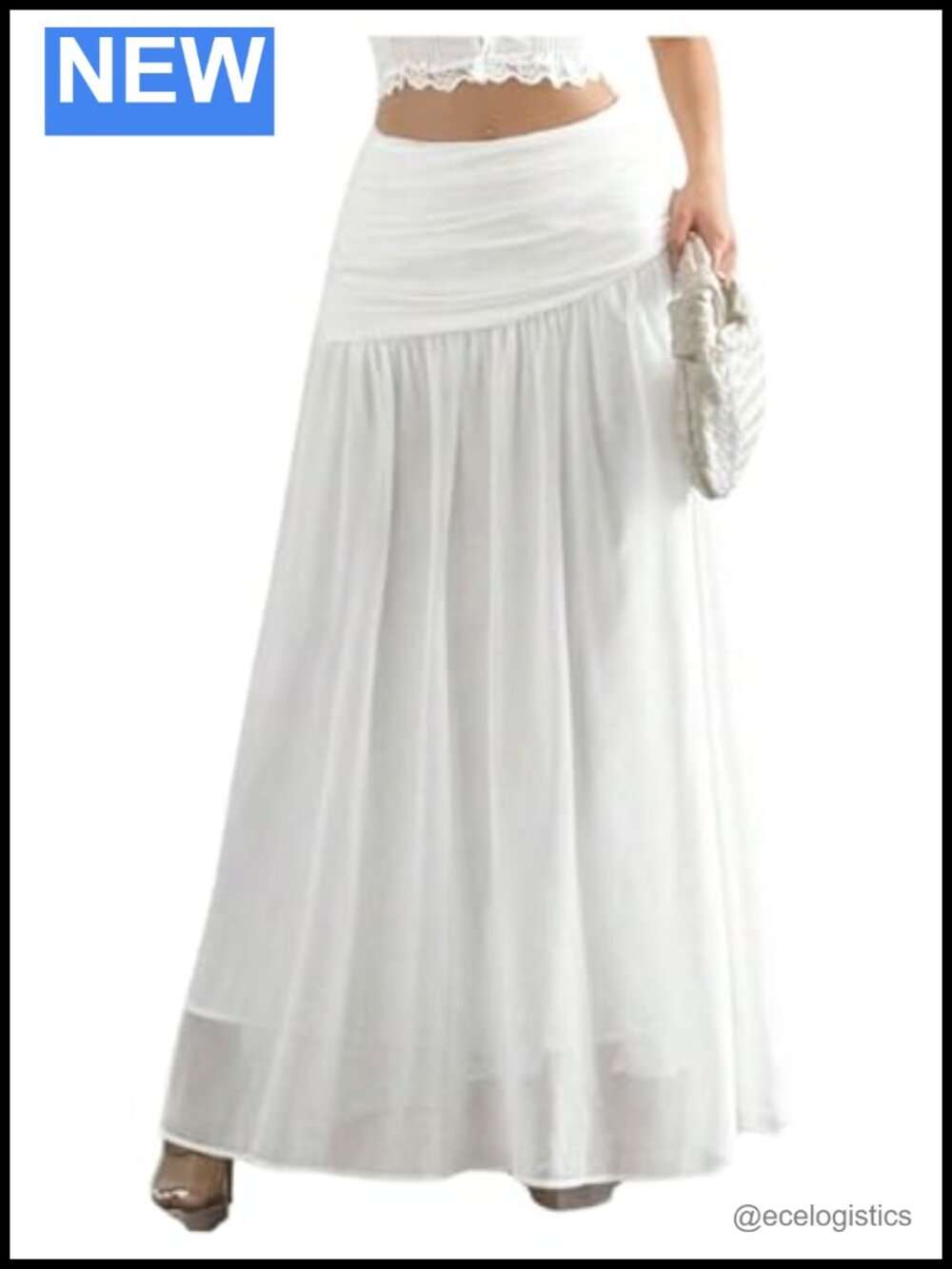 Women's Chiffon Maxi Skirt Low Rise A-Line Long Flowy Fairy Skirt